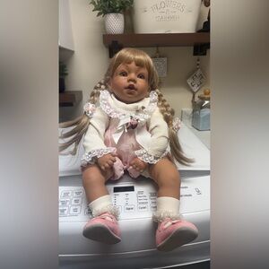 Adorable Pink and White Baby Doll Appke Valley Dolls Secrist  OOAK